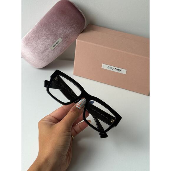 NEW Miu Miu MU02XV Black Eyeglasses Frames - Picture 6 of 7